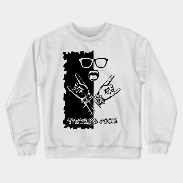 vintage rock and roll Band Crewneck Sweatshirt by Javacustoms